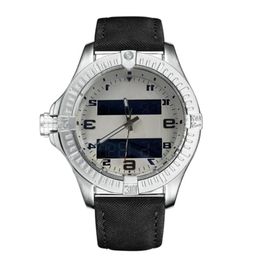 Mode blauwe wijzerplaat horloges heren Dual tijdzone horloge Elektronische aanwijzer display montre de luxe Horloges rubberen band mannelijke clock301v