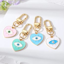 Mode blauw boze ogen sleutelhangers hanger liefde hart van hart Turkse duivel eye sleutelhanger sieraden accessoire cadeau