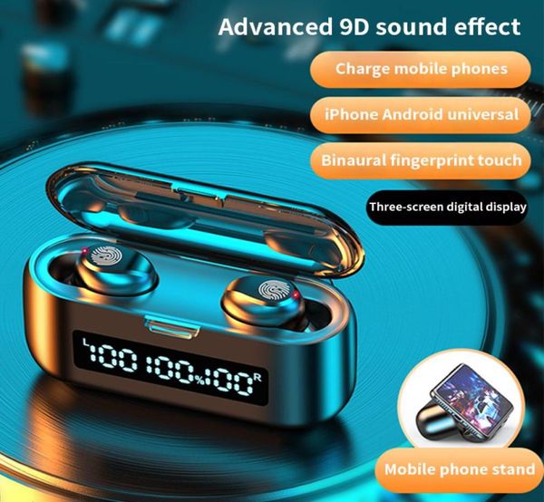 Mode Bluetooth Mini Double oreille Écouteurs Écouteurs TWS Twins Casques sans fil Pods avec micro pour IPhone 13 Pro max 8 7 Plus Androi5919516