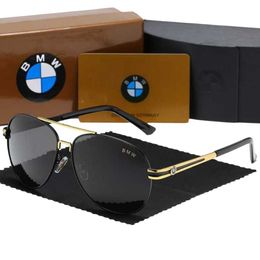 Mode BMW Top lunettes de soleil nouvelles personnes marque de voiture lunettes de soleil hommes polarisés personnalisé grand cadre crapaud miroir conduite avec boîte