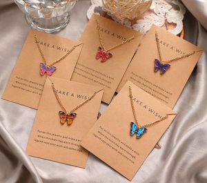 Fashion Boheemse gouden vlinder hanger ketting dames sleutelbeen ketting ketting sieraden cadeau accessoire