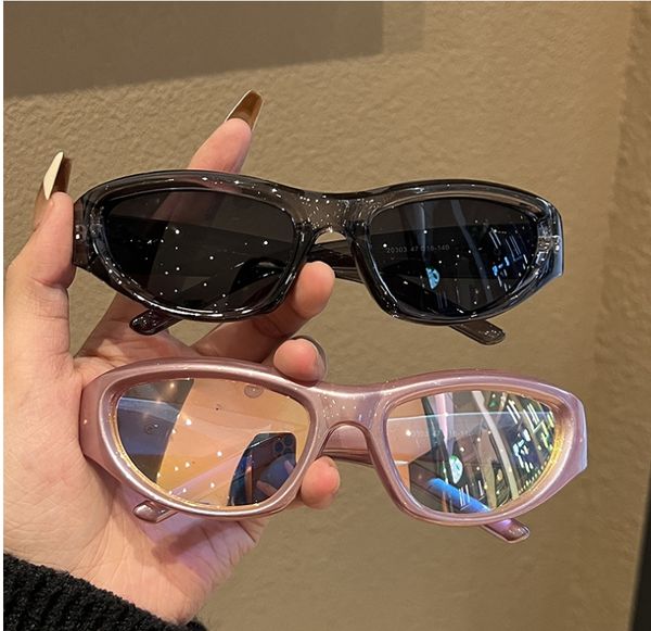 Lunettes de soleil Y2K pour femmes et hommes, mode audacieuse, décoration d'étoiles, lunettes de soleil de Sport, Vintage, futuriste, nuances roses, nouveau Streetwear de luxe