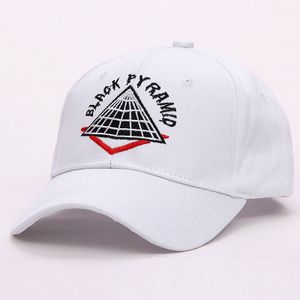 Fashion-Bone verstelbare mannen hoeden borduren hiphop unisex piramide baseball caps casual zwart wit rood diamant hoed