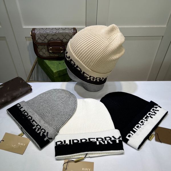 Diseñador de gorros de moda Sombreros MONCLiR gorro gorro otoño e invierno nuevo gorro de lana tejido gorro de punto de lujo sitio web oficial versión 1:1 artesanal