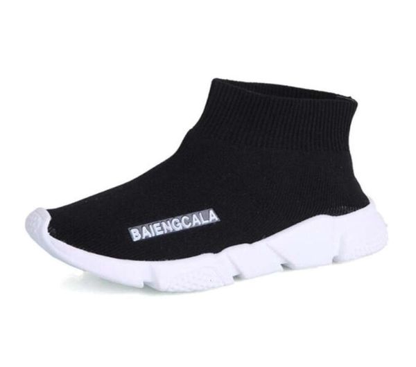 Botas de moda Zapatos para niños Calcetín de entrenamiento de velocidad Niños pequeños Niñas Calcetines juveniles Zapatillas de deporte Negro Rojo Botas de diseñador para niños YT1006