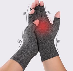 Mode-frontière style chaud sports d'intérieur fibre de cuivre soins de santé semi-doigt rééducation formation gants d'arthrite gants de pression