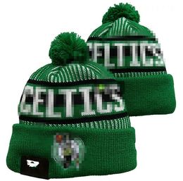 Mode- Boston''Celtics''Beanie Chapeaux tricotés Équipes sportives Baseball Football Basketball Bonnets Casquettes Femmes Hommes Pom Mode Hiver Top Caps Sport Knit Hats a1