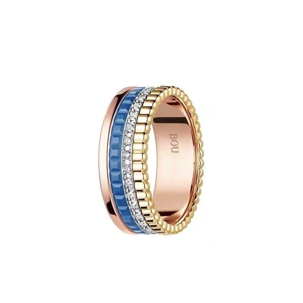 Fashion Boucheron unisex Anillo de lujo para hombres Mujeres unisex Anillos de diseñador Joyería Sliver Color Diamond Diseño