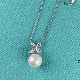 Collier à nœud de mode pour femmes, en acier inoxydable, pendentif de Couple, chaîne en or, bijoux à perle unique, cadeau pour petite amie