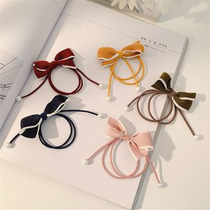 Mode arc ruban tête corde Version coréenne de petit tissu frais treillis cheveux corde fille cravate élastique élastique anneau de cheveux