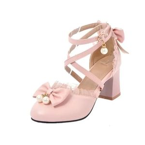 Fashion Bowknot Kids Girls High Heels Sandals Bowknot Enfants Chaussures Party Chaussures Talons Femmes Robe de mariée Chaussures Ladies Pumps 240419