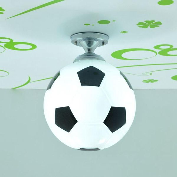 Glass Football/Basketball Light Light Lindo Bernero de la L￡mpara de f￺tbol de la l￡mpara de f￺tbol Fixros del techo de la habitaci￳n del beb￩