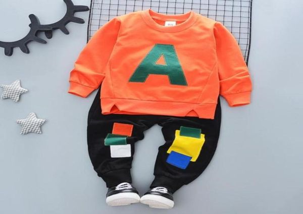 Mode garçons vêtements ensembles manches longues enfants pull t-shirt pantalon enfants vêtements costume bébé vêtements pour 15 ans74067378020863