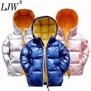 Fashion Boys Jackets Winter Jacket Kids Down Cotton Jacket Waterdicht Snowsuit Pink Gold Jacked Parka Girls Down Jackets J220718