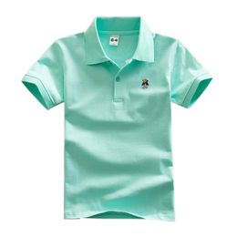 Fashion Boys t Shirts For Kids Summer Children Dessent Solid Color Katoen Kort Mouw Girls T -shirt DQ299 220620