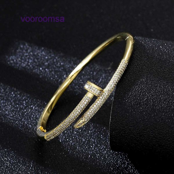 Pulsera de moda Neumáticos de automóvil Damas Oro rosa Plata Brazalete de dama Instagram Inicio Clavo Sin decoloración Luz Lujo 18 k Joyería de diamantes completa con caja original