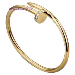 Pulsera de moda Carter Ladies Rose Gold Silver Lady Bangle Nail Acero inoxidable Joyería popular Pareja con caja original Pan panYJ