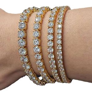 Mode Armband Designer Chain Tennis Armbanden voor Vrouwen Sieraden Sier Diamond Gift 3mm 7inch Armbanden Mannen Hip Hop diamanten Bangle