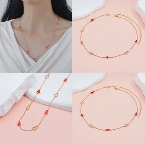 Mode ketting qeelin hangers sieraden parelmoer roestvrijstalen kettingen plaat 18k rode ketting voor dames meisje Valentijnsdag Moederdag sieraden Groothandel 50cm