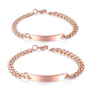 Bracelets de mode chaîne simple multi-fonctionnel hommes et femmes ornements de main petit design bracelet de couple en acier titane