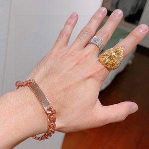 Bracelets de mode pour hommes bracelet dégradé unisexe bracelets de créateurs titane acier inoxydable bijoux en or rose chaîne classique pour femmes