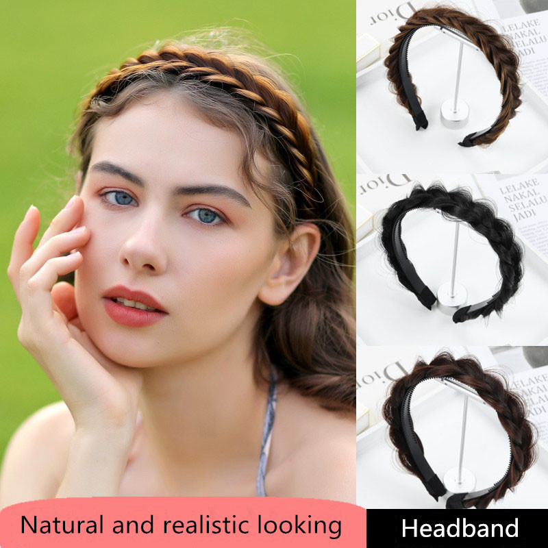 Fashion Braid Fand Wig Invis￭vel Faixa da cabe￧a Handmade Hair Hair Styling Acess￳rios de acess￳rios para cabe￧a