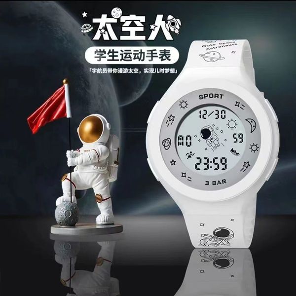 Fashion Brand Astronaut Mens Sport Electronic Watch Womens Girls Student Teenager Hand Clock Trend Orologio da polso digitale luminoso