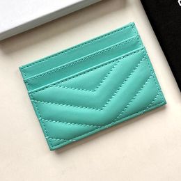 Fashion Brand Bag Designer Card Holder Lady Money Purse Luxury Wallet Woman Femme Paquet de cartes réelles Posses de magasinage en cuir Mini Pocket Y Sacs