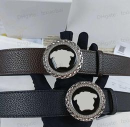 Ceinture de marque de mode Design rétro ceintures de taille pour hommes femmes double face motif Litchi largeur 38CM véritable peau de vache 4 couleurs Optiona8181554