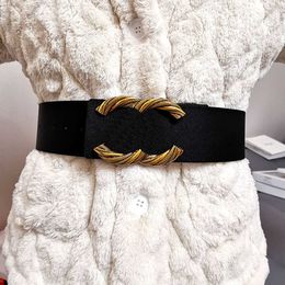 Cinturones de marca de moda hebilla de oro grande cuero diseñador clásico cinturón de vestir para mujer variedad de estilos colores disponibles mujer damas cinturón ancho 7 cm