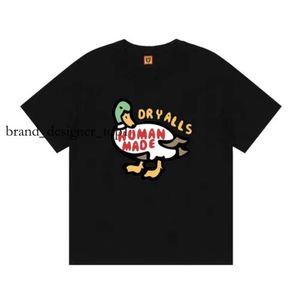 Modemerk ontwerper Human Made New Trends Heren T-shirts Cartoon Tiger Flying Duck Panda Dog Pig Slub Katoen Korte mouwen T-shirts voor mannen Dames Summer Tops 8515