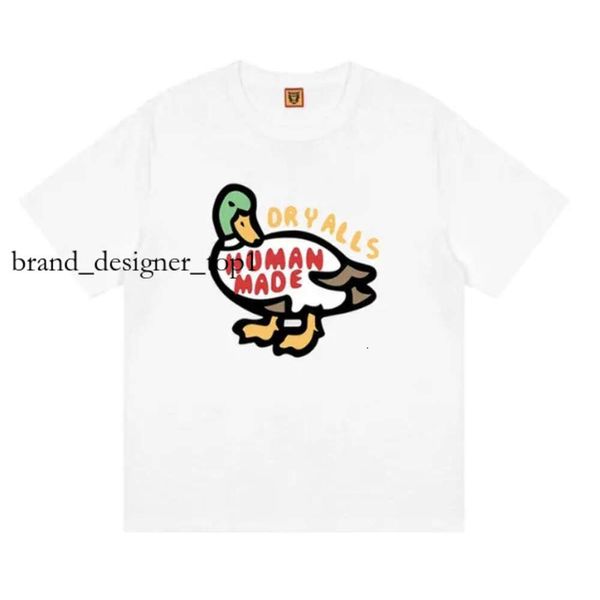 Designer de marque de mode Human Made New Trends T-shirts masculin Cartoon Tiger Flying Duck Panda Dog Pig Slub Cotton T-shirts à manches courtes pour hommes Femmes Summer Tops 3610