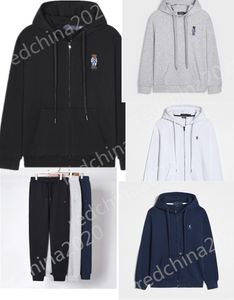 Marque de mode Designer Hommes Sweat à capuche ours broderie lettre cardigan à fermeture éclair à manches longues sweat à capuche chaud luxe graphique sweats à capuche pull sweat-shirts en vrac taille S-XXL