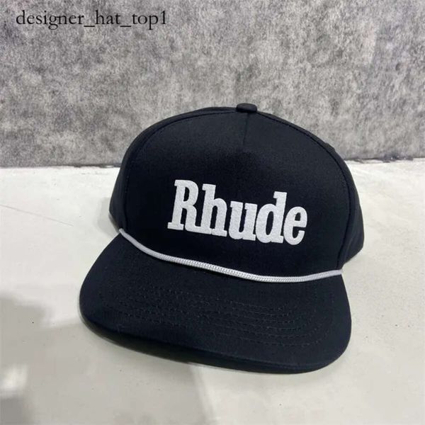 Diseñador de marca de moda Rhude Baseball Cap Camioner Sappback ajustable Snapback One Size UNIESX Hat Summer Ball Hats Sun Caps Hip Hop 2309 de alta calidad