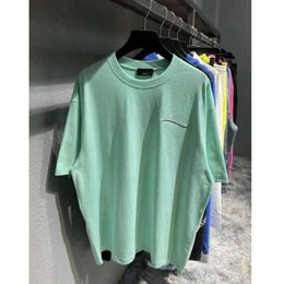T-shirt de marque de mode T-shirt à manches courtes brodé de haute qualité pour hommes et femmes Balanciagas vert menthe