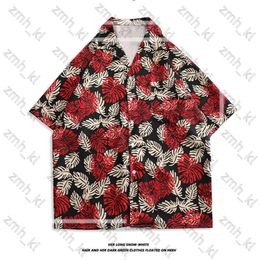 Fashion Brand Designer Femmes Shirt American Retro Retro Classic Cuban Collar Shirt For Men's Short à manches Summer Casual Loose Hawaiian Baroque 156