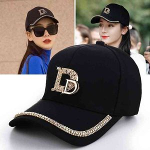 Fashion Brand Diamond D Letter Baseball Cap for Women Summer Outdoor Sun Protection Hat 2022 Autumn Casual Ladies Caps