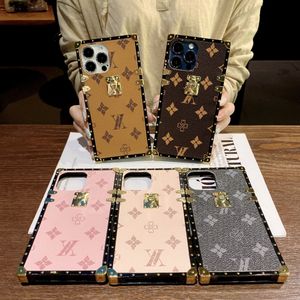 Estuches de cuero de lujo para teléfono iPhone 14 12 13 11 Pro Max 14 13 mini X XS XR 7 8 Plus SE 6 6S Estuche de moda de diseñador para hombres y mujeres