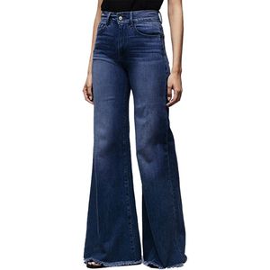 Fashion Brand élastique Jeans Femmes Bouton Pantalon denim Lavé Denim Femme Pocket Boot Cut Cut Line Line Flare Jeans Muje 260b