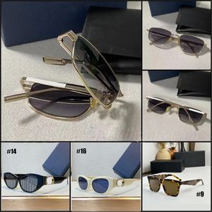 17 opciones de gafas de sol de montura completa de marca de moda, gafas plegables con logotipo de letra para mujeres u hombres con caja de regalo