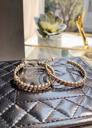 Modemerk gouden eenvoudige cirkel oorbellen voor vrouwen bruiloft liefhebbers kerstcadeau vakantie sieraden met doos9157505