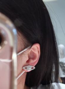 Les créateurs de boucles d'oreilles de la marque de mode ont des timbres boucles d'oreilles en diamant classique saturn boucles d'oreilles bijoux punk pour femme homme amant cadeau avec boîte
