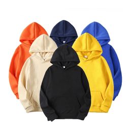 Modemerk hoodies nieuwe lente herfst mannelijke casual hoodie sweatshirts heren solide kleur hoody sweatshirt tops Aziatische size pullovers polyester voor doe -het -zelf
