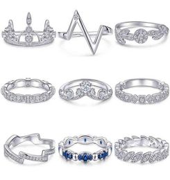 Joyería de marca de moda Tonglin, nuevo anillo de plata S925 para mujer, anillo de dedo índice Simple para mujer, anillo de cola de circón 237h3983400