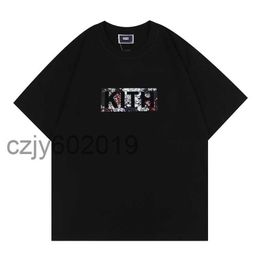 Marque de mode Kith Floral Classic Box Tee T-shirt Print T-shirt pour hommes et femmes grandes manches courtes4f4j