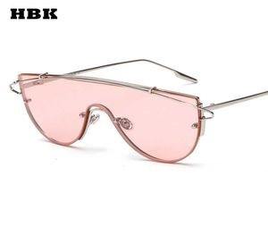 Marque de mode lentille lunettes de soleil en métal vintage surdimensionné lunettes de soleil teintées miroir mâle femelle rose jaune Cool 2105297503603