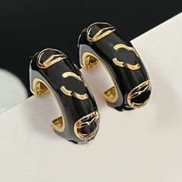 Mode Brief Letter Designer Stud -oorbellen hoogwaardige 18K Gold vergulde oorring sieraden vrouwen accessoire geschenken