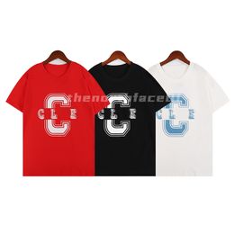 Marque de mode luxe hommes polo grande lettre imprimé col rond manches courtes été lâche t-shirt haut noir blanc rouge asiatique taille S-2XL