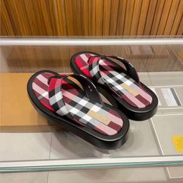 Modemerk mannen casual vintage slippers sandalen loub flip flats kruis canvas gestreepte dubbele enkel voorriem dia