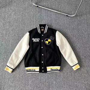 Marca de moda para hombre, Jersey de béisbol bordado Vintage, chaqueta de cuero para hombre, abrigo holgado, chaqueta exterior para hombre, prendas de vestir, abrigo